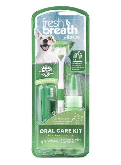 TropiClean Fresh Breath Oral Care Kit for Dogs 1ea/SM