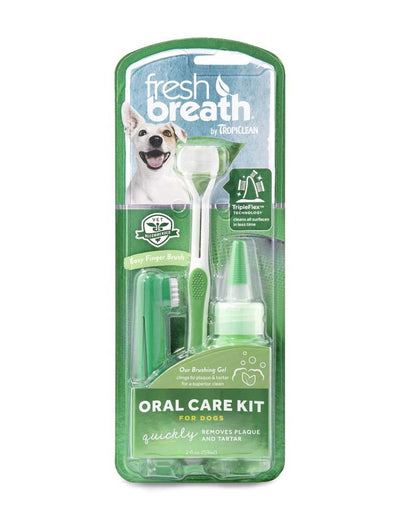 TropiClean Fresh Breath Oral Care Kit for Dogs 1ea/LG