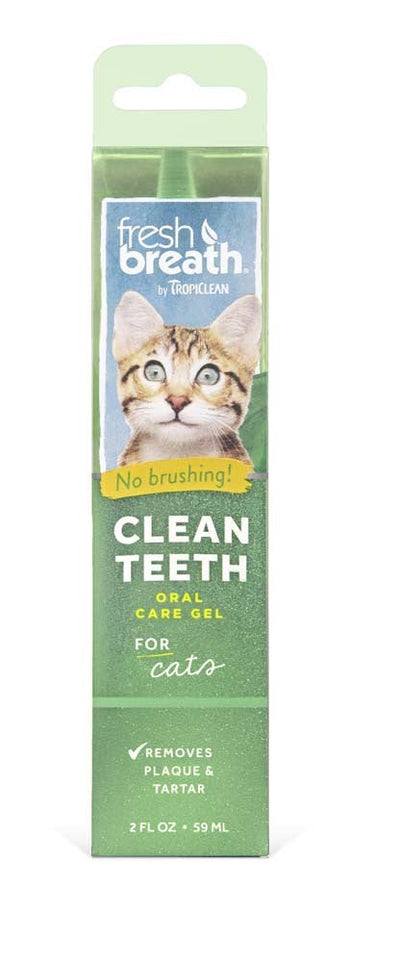 TropiClean Fresh Breath Clean Teeth Oral Care Gel For Cats 1ea/2 Fl. oz