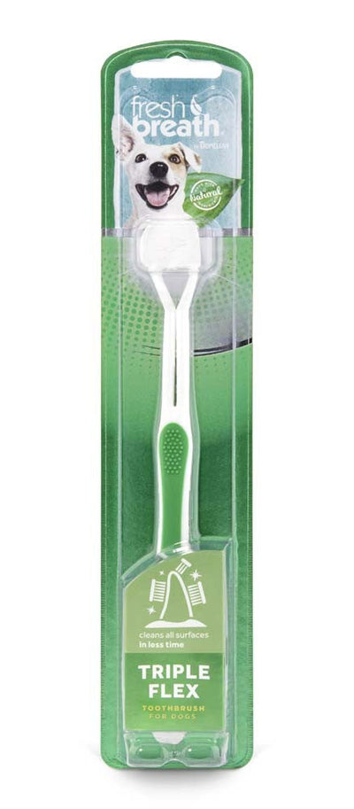 TropiClean Fresh Breath Triple Flex Toothbrush for Dogs 1ea/LG
