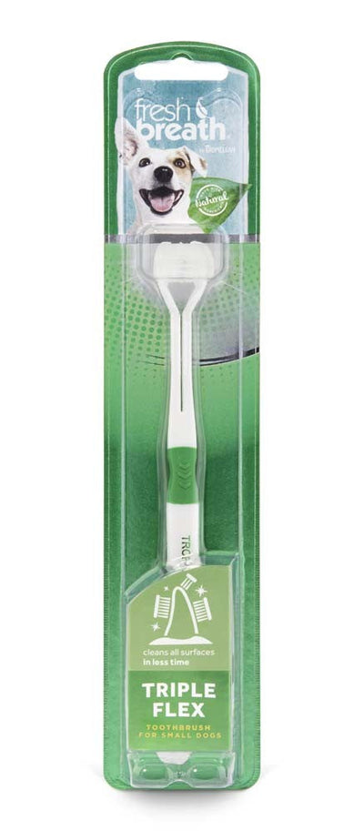 TropiClean Fresh Breath Triple Flex Toothbrush for Dogs 1ea/SM