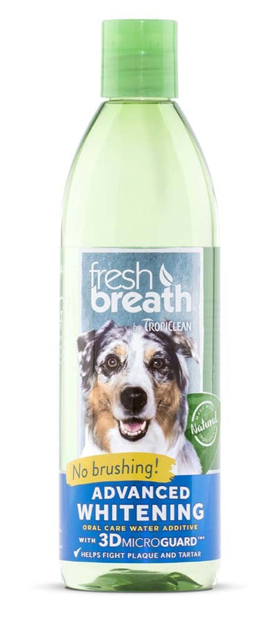 TropiClean Fresh Breath Advanced Whitening Oral Care Water Additive for Dogs 1ea/16 fl oz