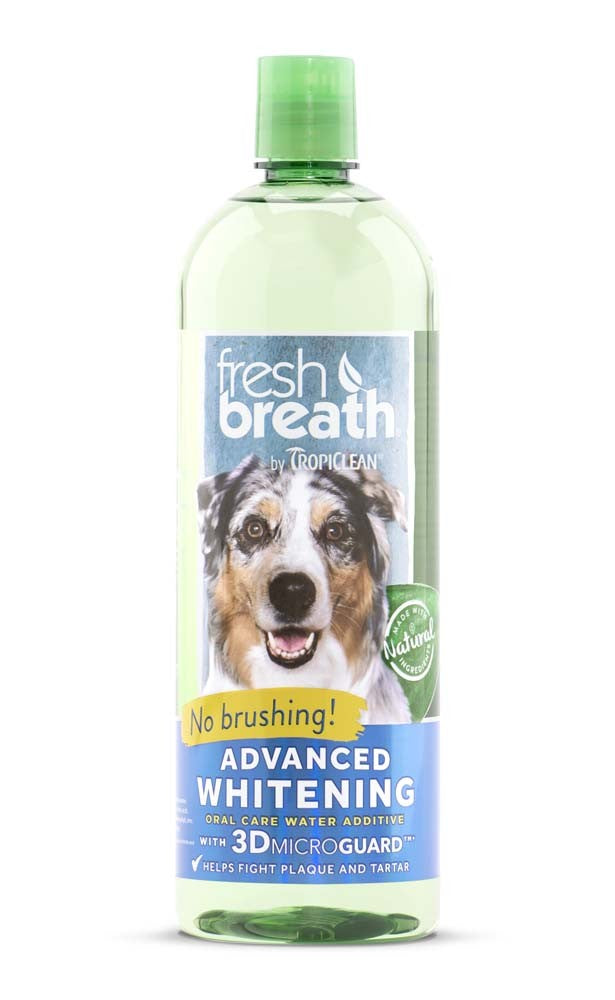 TropiClean Fresh Breath Advanced Whitening Oral Care Water Additive for Dogs 1ea/33.8 fl oz