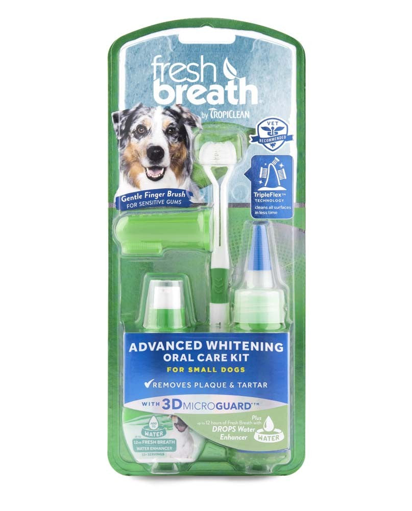 TropiClean Fresh Breath Advanced Whitening Oral Care Kit For Dogs 1ea/SM