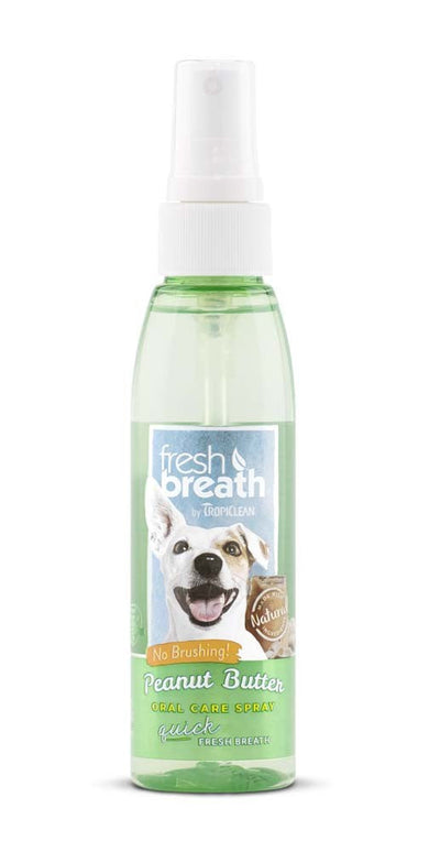 TropiClean Fresh Breath Peanut Butter Oral Care Spray for Dogs 1ea/4 oz