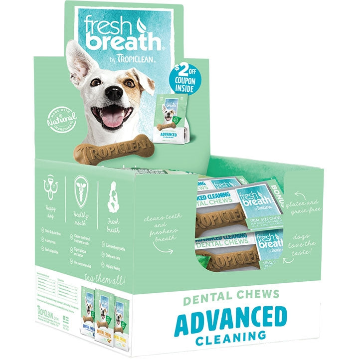 Tropiclean Dog Dental Chew Single 30 Count Display