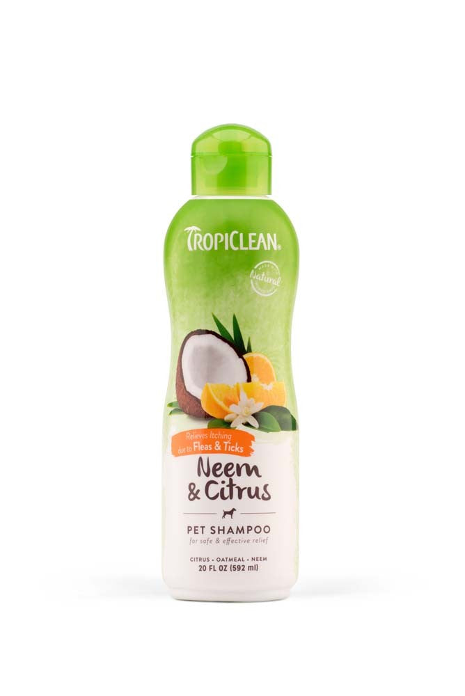 TropiClean Neem & Citrus Flea & Tick Relief Shampoo for Dogs 1ea/20 fl oz
