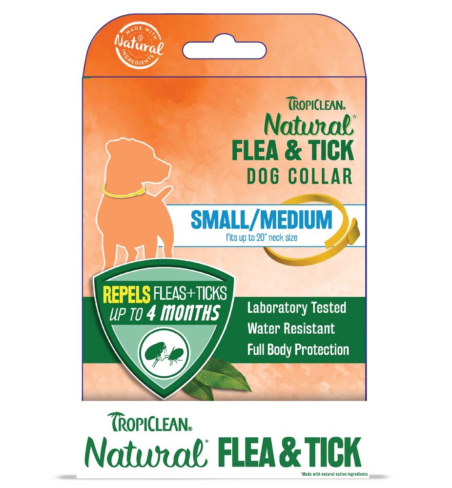 TropiClean Natural Flea & Tick Dog Collar Counter Display 1ea/6 Piece, 20 in