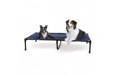 K&H Pet Products Original Pet Cot Elevated Dog Bed Blue/Black 1ea/XL 32 X 50 X 9 in