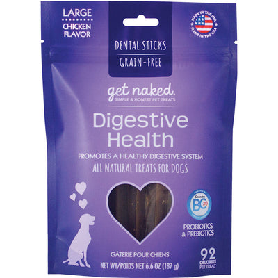 Get Naked Digestive Health Grain-Free Dental Stick Dog Treats Chicken 1ea/6.6 oz, LG