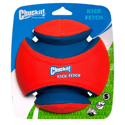 Chuckit! Kick Fetch Ball Dog Toy Blue/Orange 1ea/SM