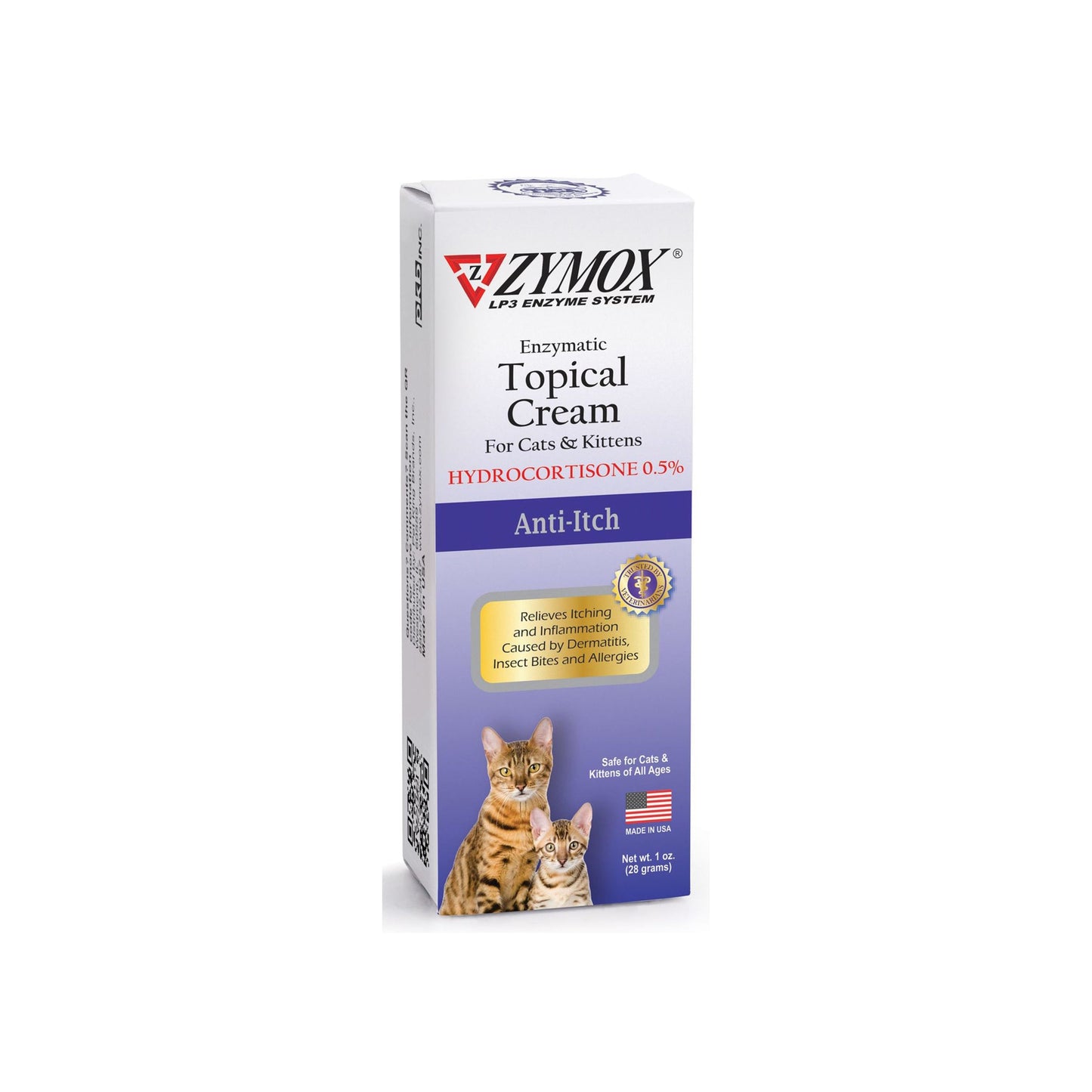 Zymox Enzymatic Topical Cream 0.5% Hydrocortisone for Cats & Kittens 1ea/1 oz