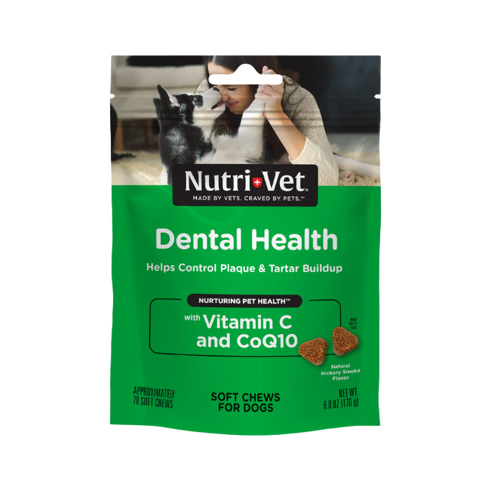 Nutri-Vet Dental Health Soft Chews for Dogs Hickory Smoke 70ct Hickory Smoke 1ea/70 ct