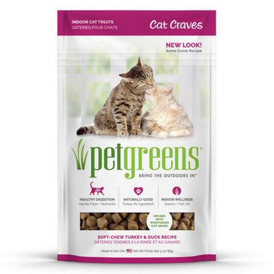 Pet Greens Cat Craves Semi-Moist Soft Cat Treats Turkey & Duck 1ea/3 oz