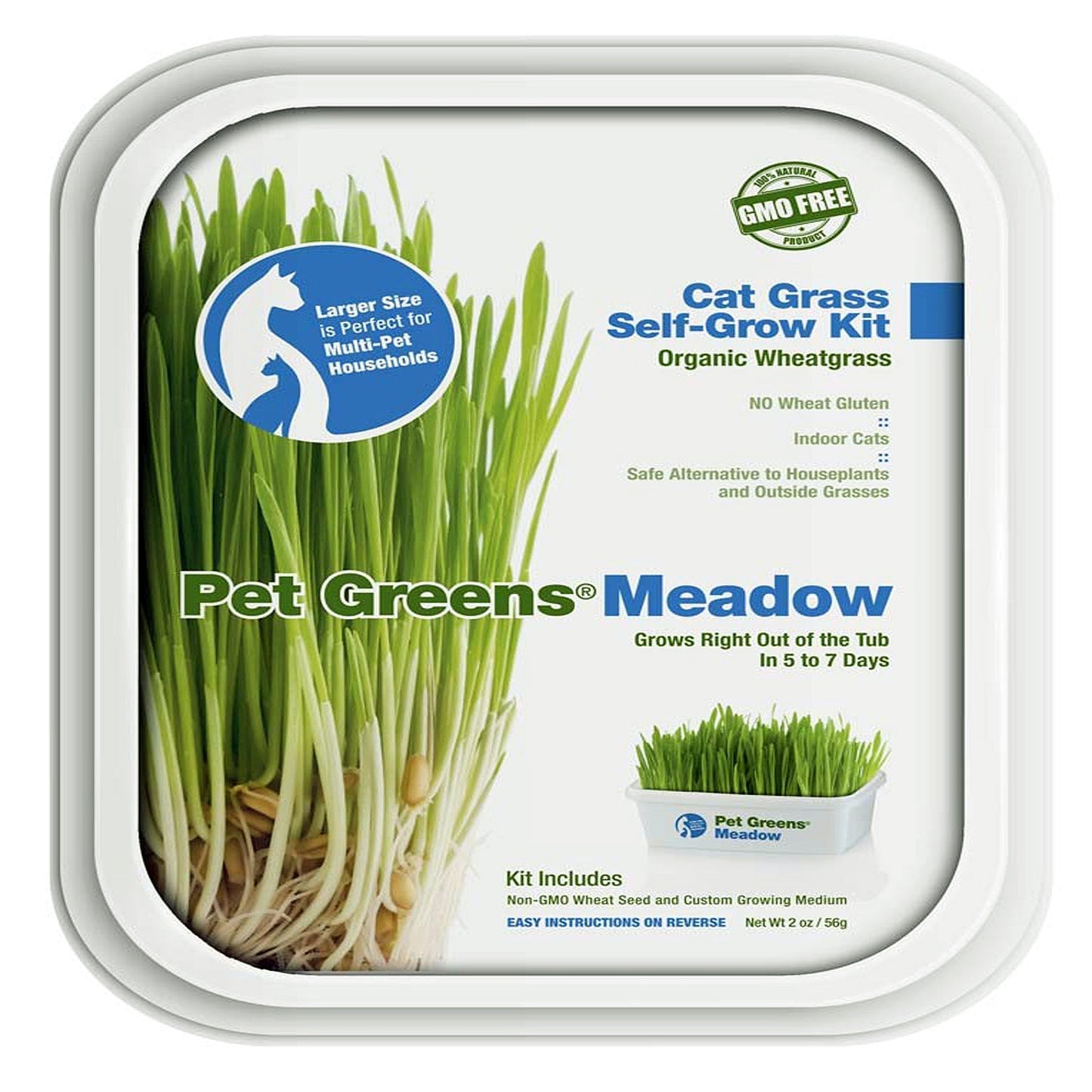 Pet Greens Meadow Pet Grass Self-Grow Kit Organic Wheatgrass 1ea/2 oz
