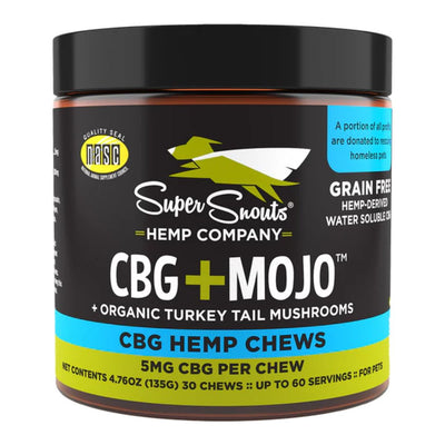 Super Snouts Dog Cat Grain Free Cbg Chew Shroom 30Ct