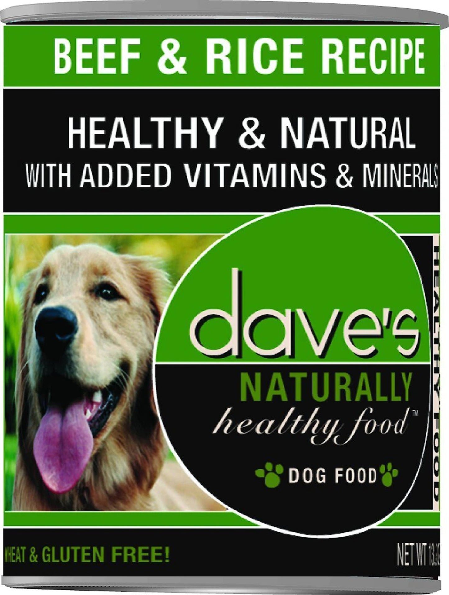 Dave's Pet Food Naturally Healthy Beef And Rice Recipe 13.2oz. (Case of 12)