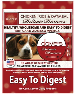 Daves Cats Delicate Dinners (easy To Digest) Chicken Meal, Rice And Oatmeal 4 Lbs