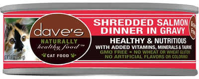 Daves Naturally Healthy Shredded Salmon In Gravy 5.5oz. (Case of 24)