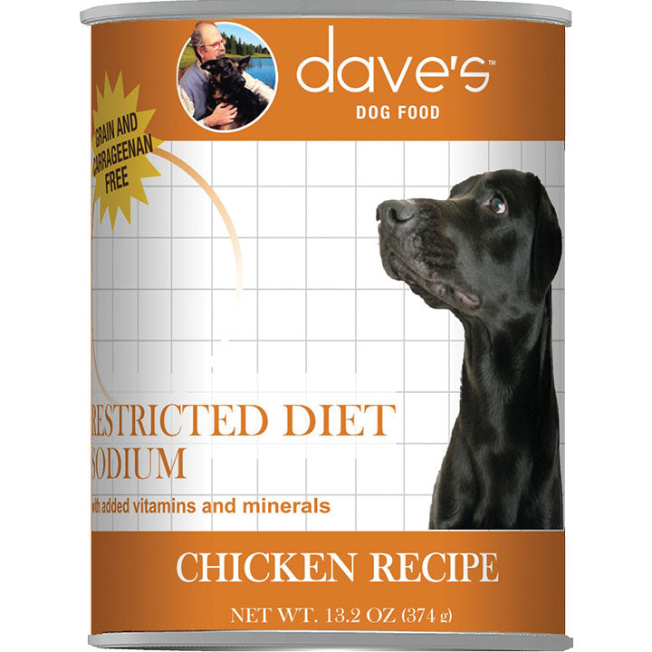 Dave's Dog Restricted Diet Low Sodium Chicken 13oz. (Case of 12)