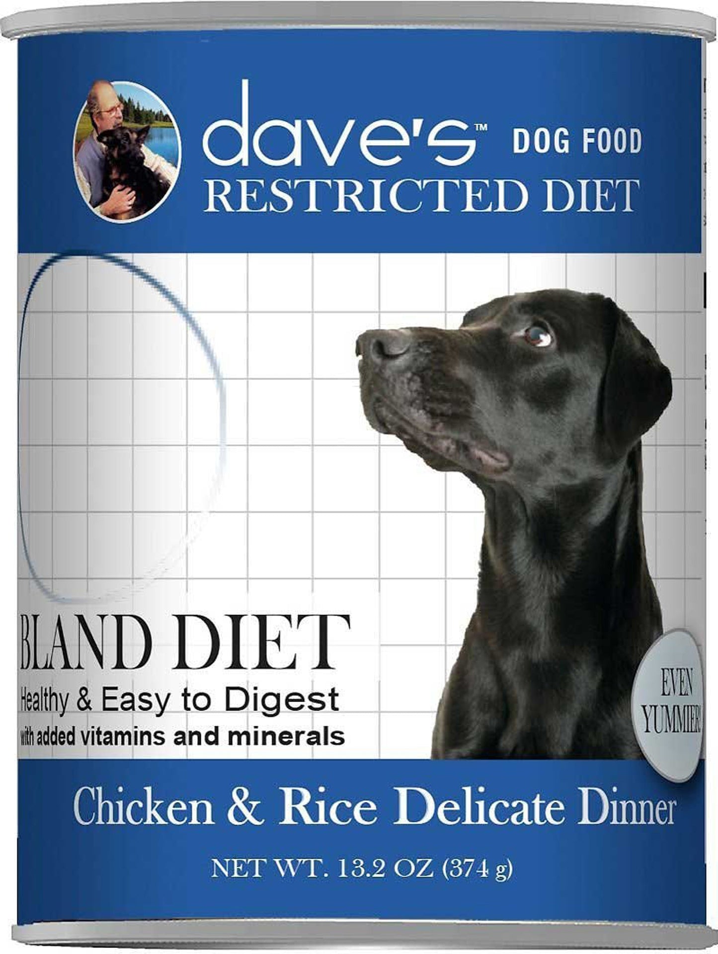 Dave's Pet Dog Restricted Diet Bland  Chicken And Rice 13.2oz. (Case of 12)