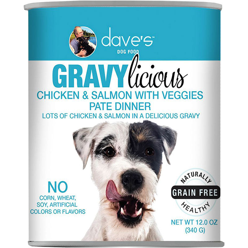 Dave's Cat's Dog Grain Free Gravylicious Chicken And Salmon 12oz. (Case of 12)
