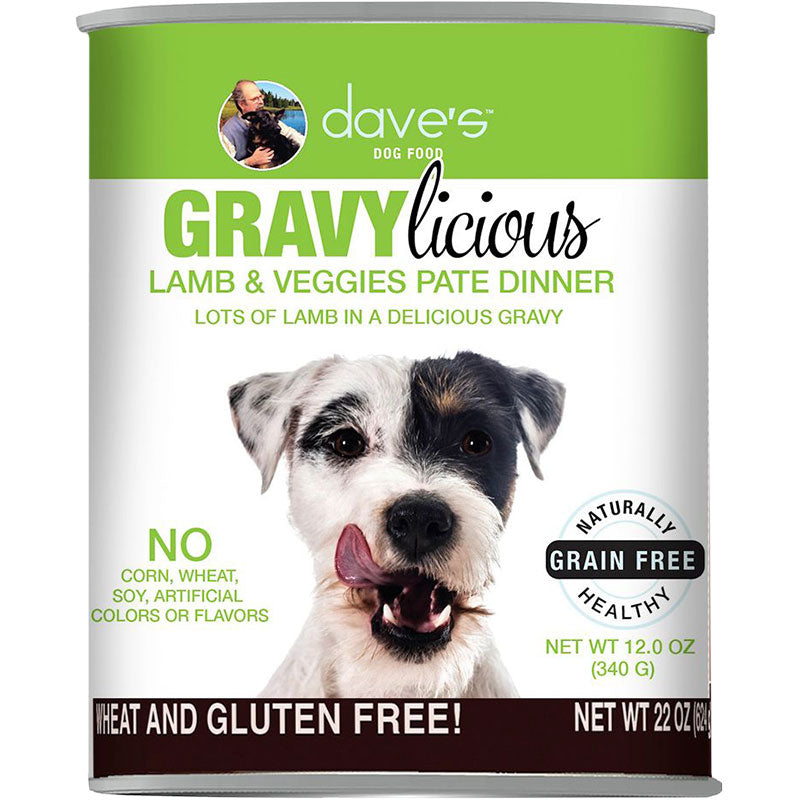 Dave's Cat's Dog Grain Free Gravylicious Lamb 12oz. (Case of 12)