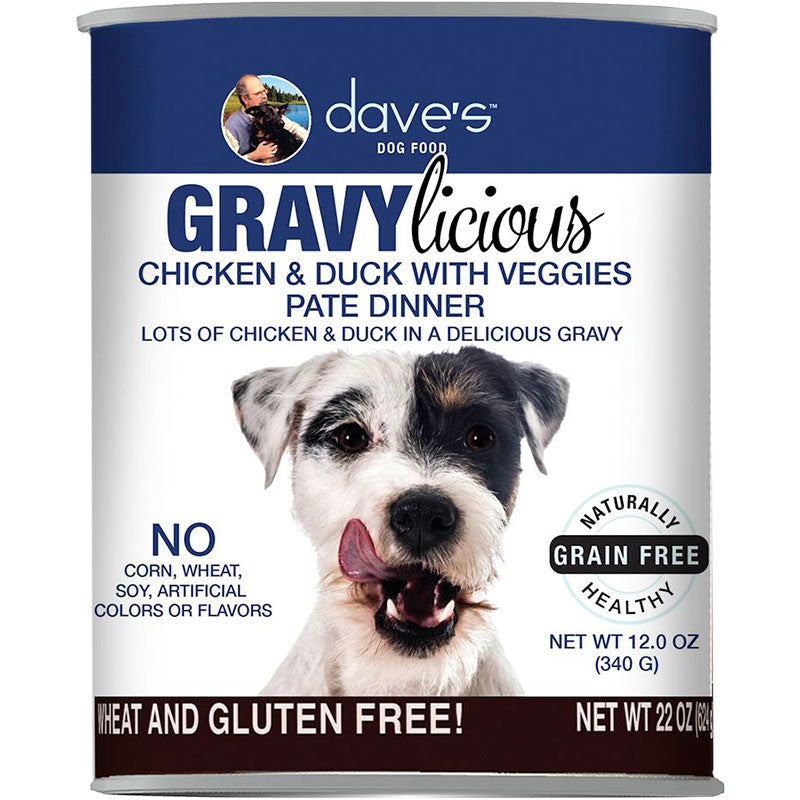 Dave's Cat's Dog Grain Free Gravylicious Chicken And Duck 12oz. (Case of 12)