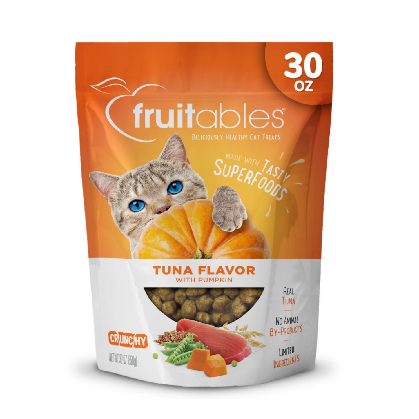 Fruitables Limited Ingredient Crunchy Cat Treats Tuna w/Pumpkin, 1ea/30oz.