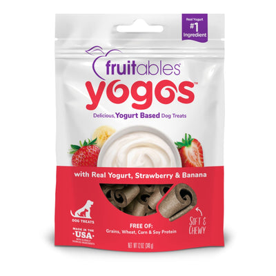 Fruitables Yogos Real Yogurt Dog Treats Strawberry & Banana, 1ea/12oz.