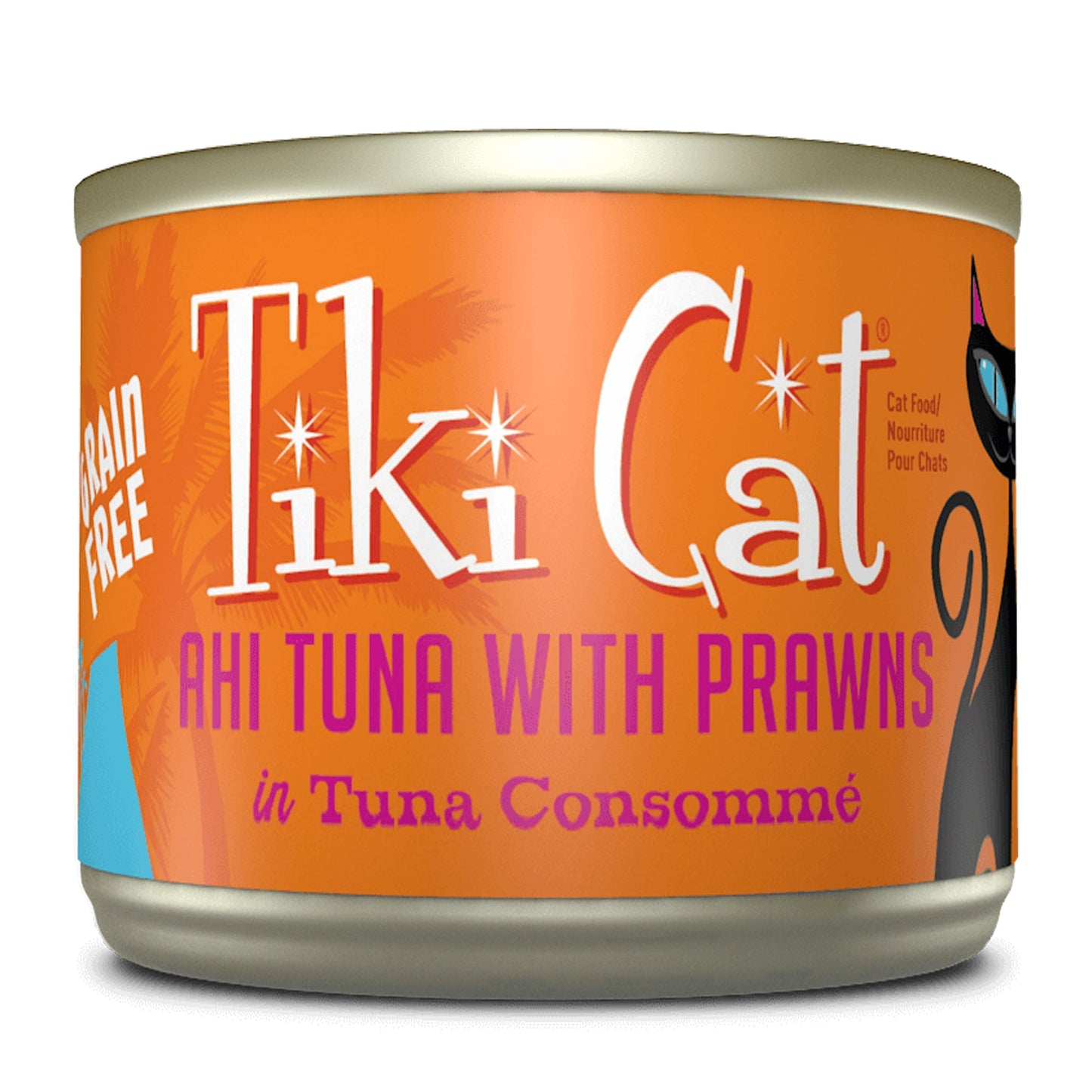 Tiki Pets Cat Manana Grill Ahi Tuna & Prawns in Broth 6oz. (Case of 8)