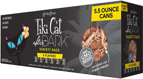 Tiki Pets Cat After Dark 5.5oz. Variety Pack (Case of 8)