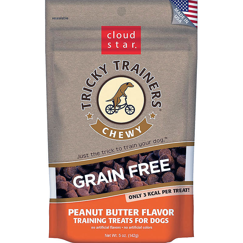 Cloud Star Dog Tricky Trainer Grain Free Chewy Peanut Butter 5oz.