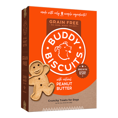 Cloud Star Grain-Free Oven Baked Buddy Biscuits With Homestyle Peanut Butter Dog Treats; 14oz. Box