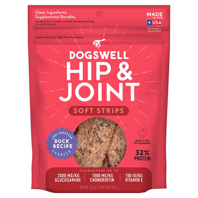 Dogswell Hip & Joint Grain-free Soft Strips Dog Treat Duck 1ea/10 oz