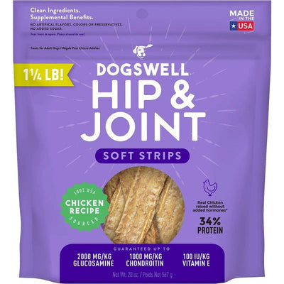 Dogswell Hip & Joint Grain-free Soft Strips Dog Treat Chicken 1ea/20 oz