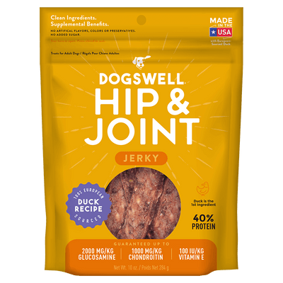 Dogswell Hip & Joint Grain-Free Jerky Dog Treat Regular Duck 1ea/10 oz
