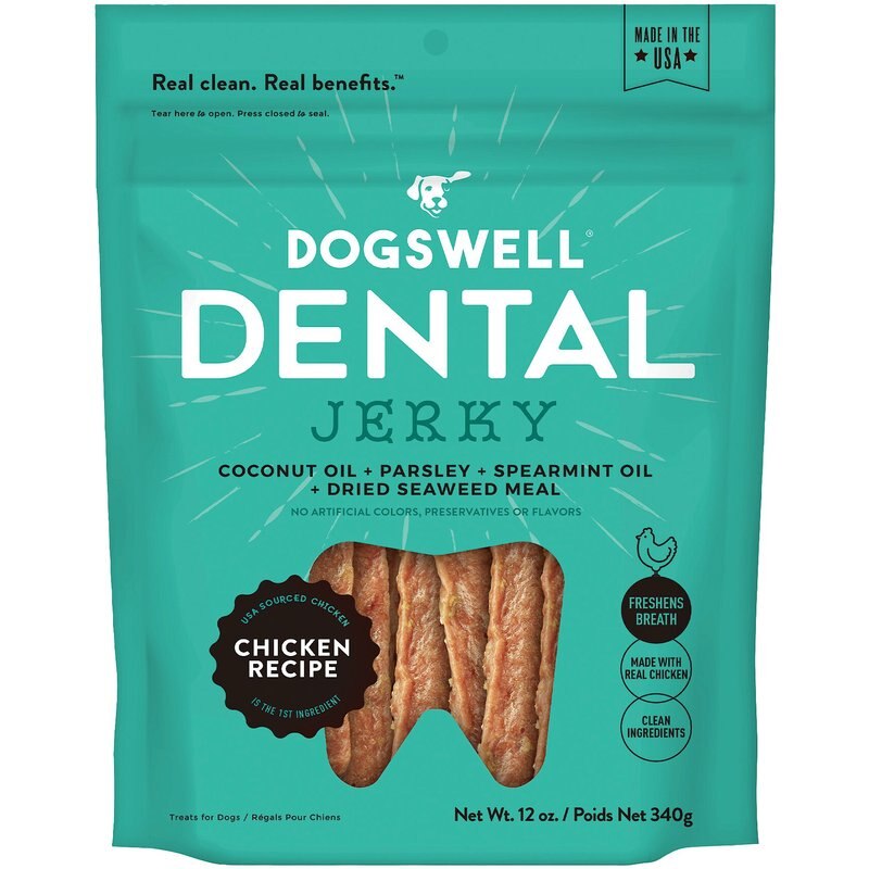 Dogswell Dog Dental Jerky Grain Free Chicken 12oz.