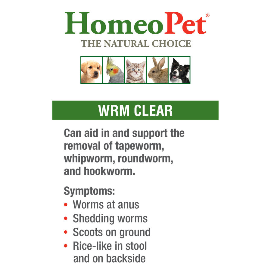 HomeoPet WRM Clear 1ea/15 ml