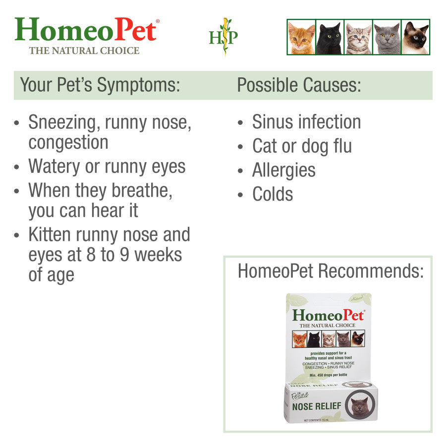 HomeoPet Feline Nose Relief 1ea/15 ml