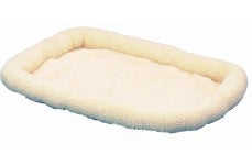 SnooZZy Sheepskin Bolster Kennel Dog Mat White 1ea/XL