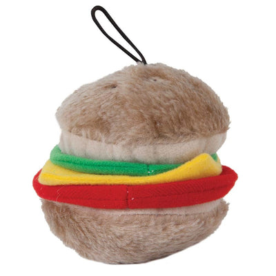 Aspen Hamburger with Squeakers Small Dog & Puppy Toy Multi-Color 1ea/MD