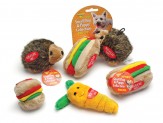 Aspen Hamburger with Squeakers Small Dog & Puppy Toy Multi-Color 1ea/SM
