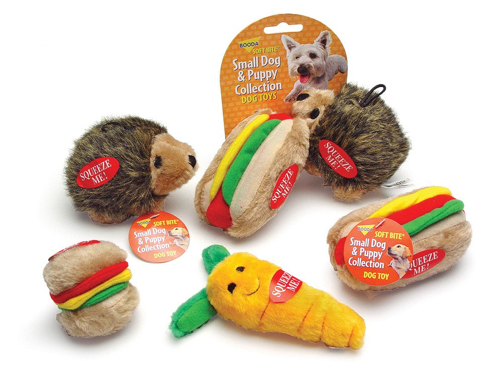 Aspen Hamburger with Squeakers Small Dog & Puppy Toy Multi-Color 1ea/SM