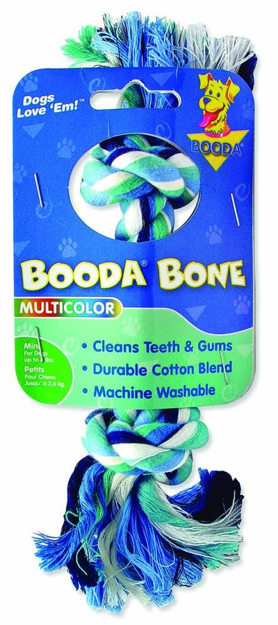 Booda 2-Knot Rope Bone Dog Toy Multi-Color 1ea/XS
