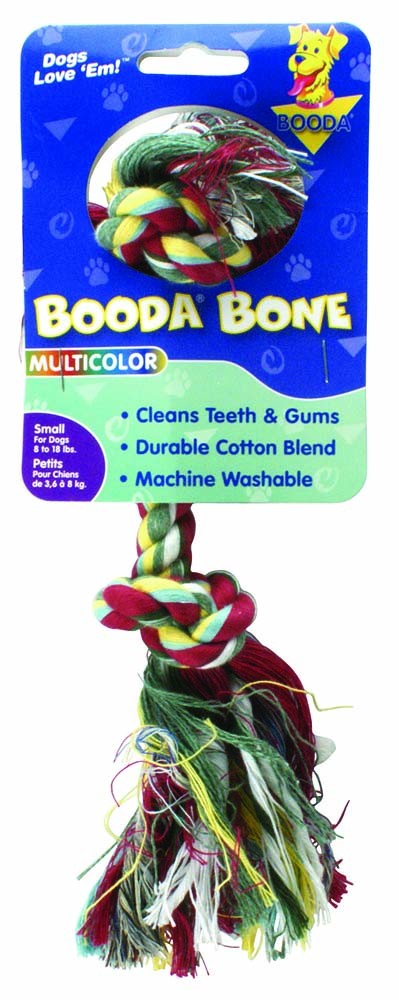 Booda 2-Knot Rope Bone Dog Toy Multi-Color 1ea/SM