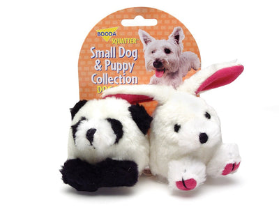 Booda Squatter Panda/Rabbit Small Dog & Puppy Toy Multi-Color 1ea/SM, 2 pk