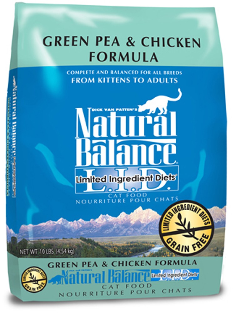 Natural Balance Pet Foods L.I.D. Dry Cat Food Green Pea & Chicken 1ea/10 lb