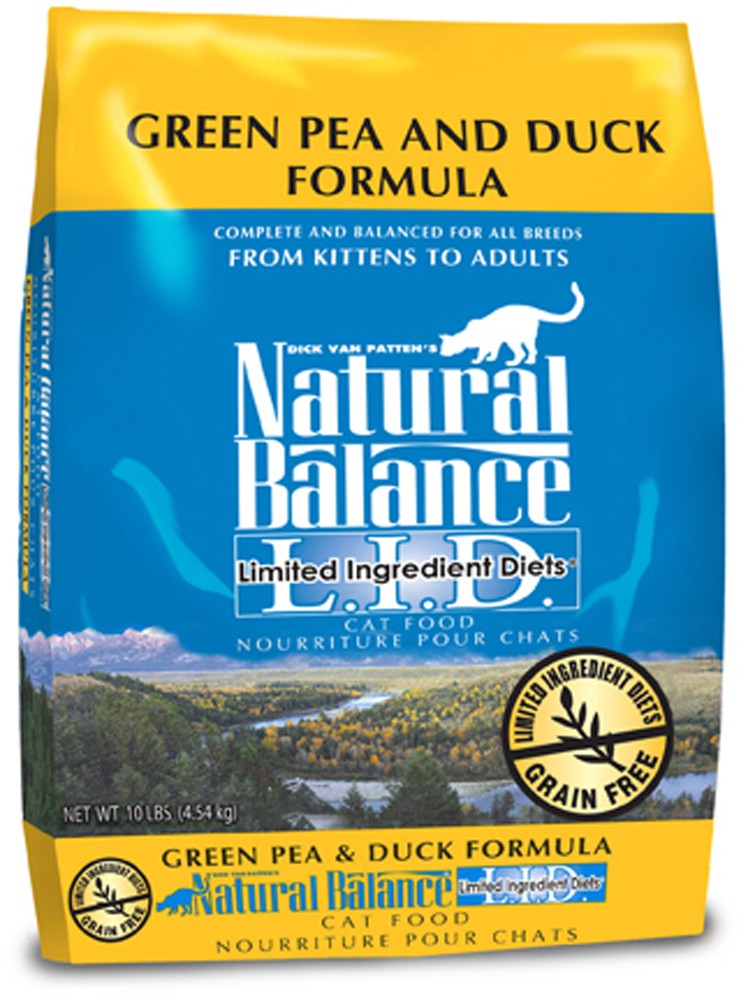 Natural Balance Pet Foods L.I.D. Dry Cat Food Green Pea & Duck 1ea/10 lb