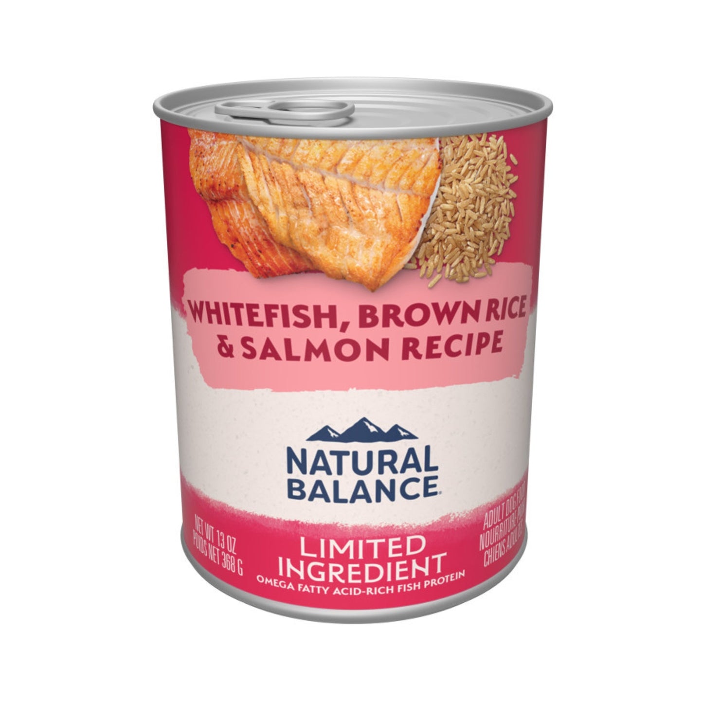 Natural Balance Pet Foods L.I.D. Wet Dog Food Whitefish, Brown Rice & Salmon 13oz. (Case of 12)